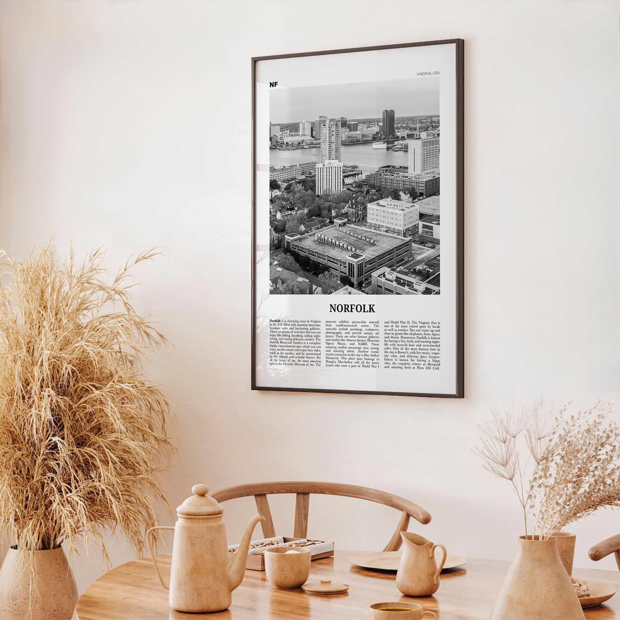 Norfolk Print Black and White Virginia, Norfolk Wall Art, Norfolk Poster, Norfolk Photo, Norfolk Wall Décor, Virginia, United States