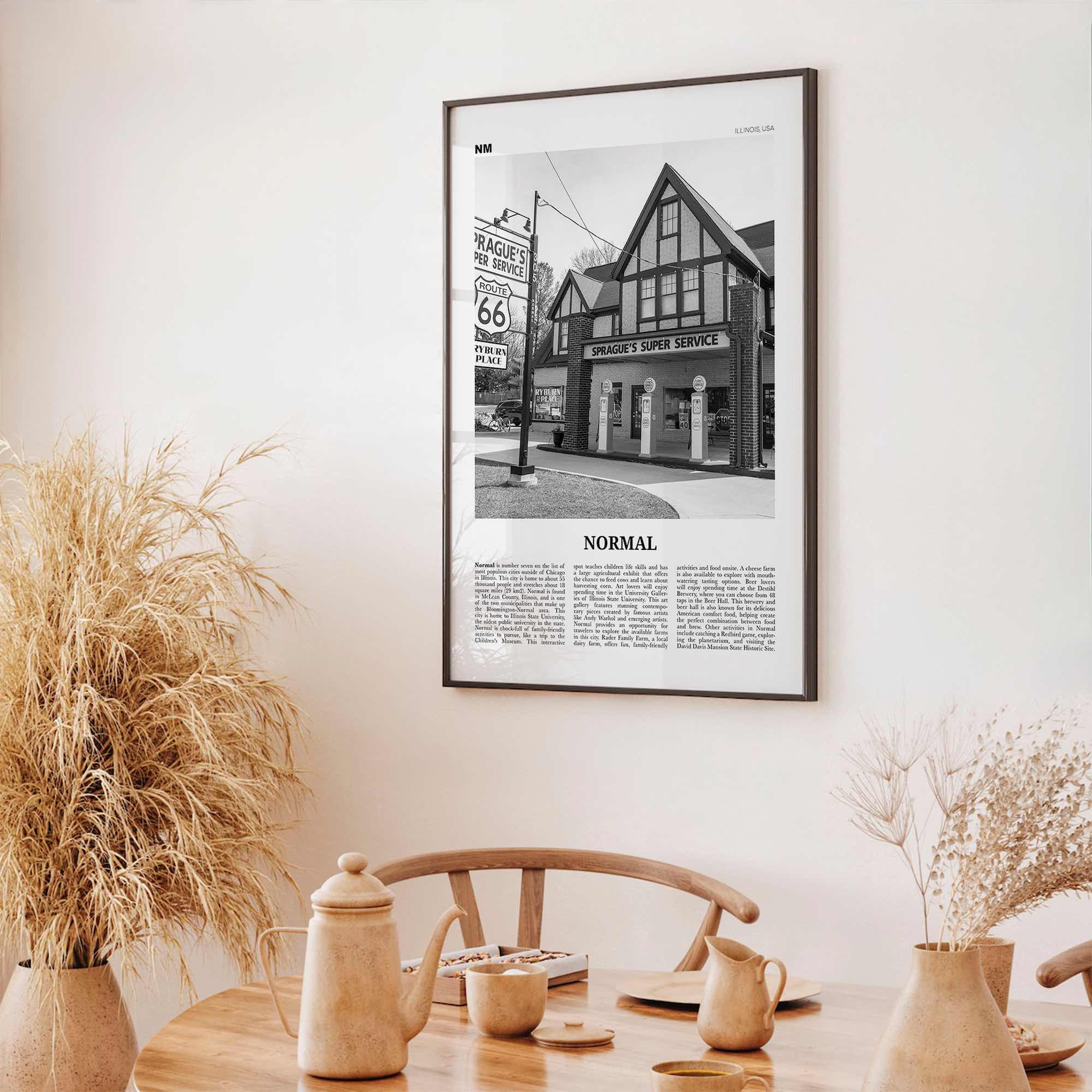 Normal Print Black and White, Normal Wall Art, Normal Poster, Normal Photo, Normal Wall Décor, Normal Map, Illinois, USA