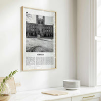 Norman Print Black and White, Norman Wall Art, Norman Poster, Norman Photo, Norman Map, Oklahoma, USA, United States