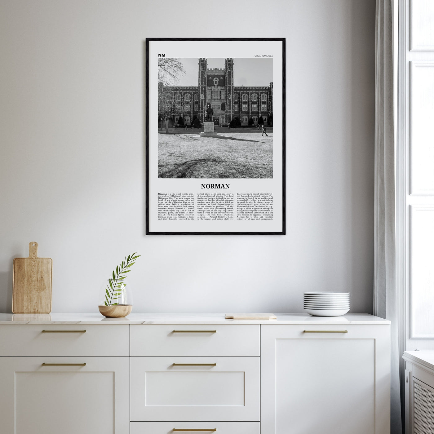 Norman Travel B&W Poster