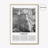 Normandy Print Black and White, Normandy Wall Art, Normandy Poster, Normandy Photo, Normandy Wall Décor, Normandy Map, France