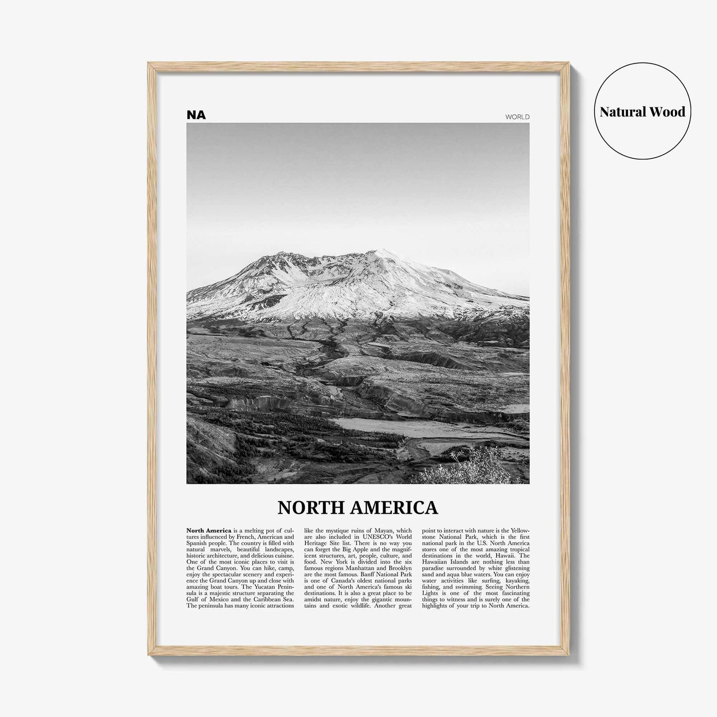 North America Print Black and White, North America Wall Art, North America Poster, North America Photo, North America Wall Decor