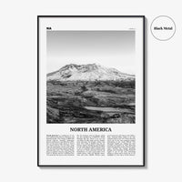 North America Print Black and White, North America Wall Art, North America Poster, North America Photo, North America Wall Decor
