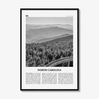 North Carolina Print Black and White No 1, North Carolina Wall Art, North Carolina Poster, North Carolina Photo, USA United States
