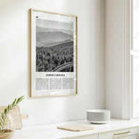 North Carolina Print Black and White No 1, North Carolina Wall Art, North Carolina Poster, North Carolina Photo, USA United States