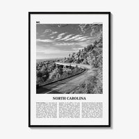 North Carolina Print Black and White No 3, North Carolina Art, North Carolina Poster, North Carolina Photo, North Carolina Map