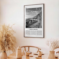 North Carolina Print Black and White No 3, North Carolina Art, North Carolina Poster, North Carolina Photo, North Carolina Map