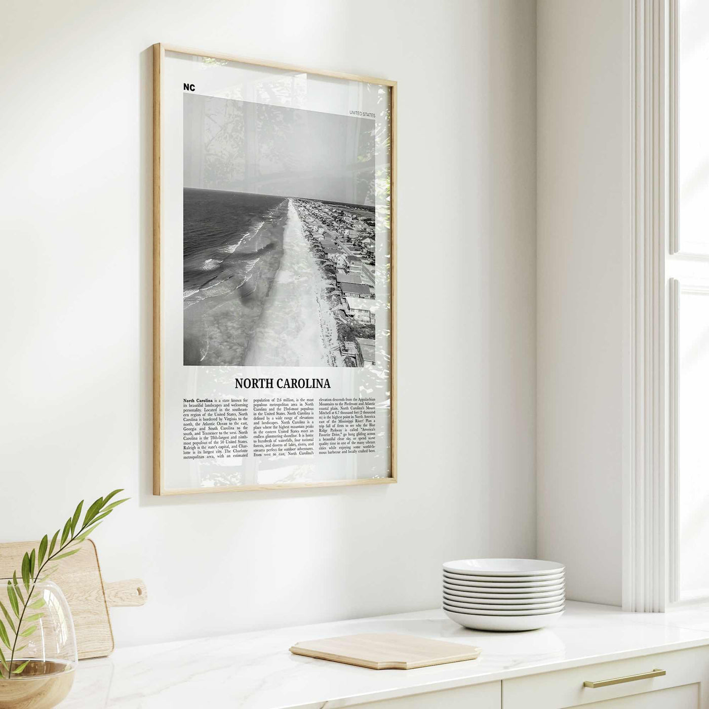 North Carolina Print Black and White No 4, North Carolina Wall Art, North Carolina Poster, North Carolina Photo, USA United States