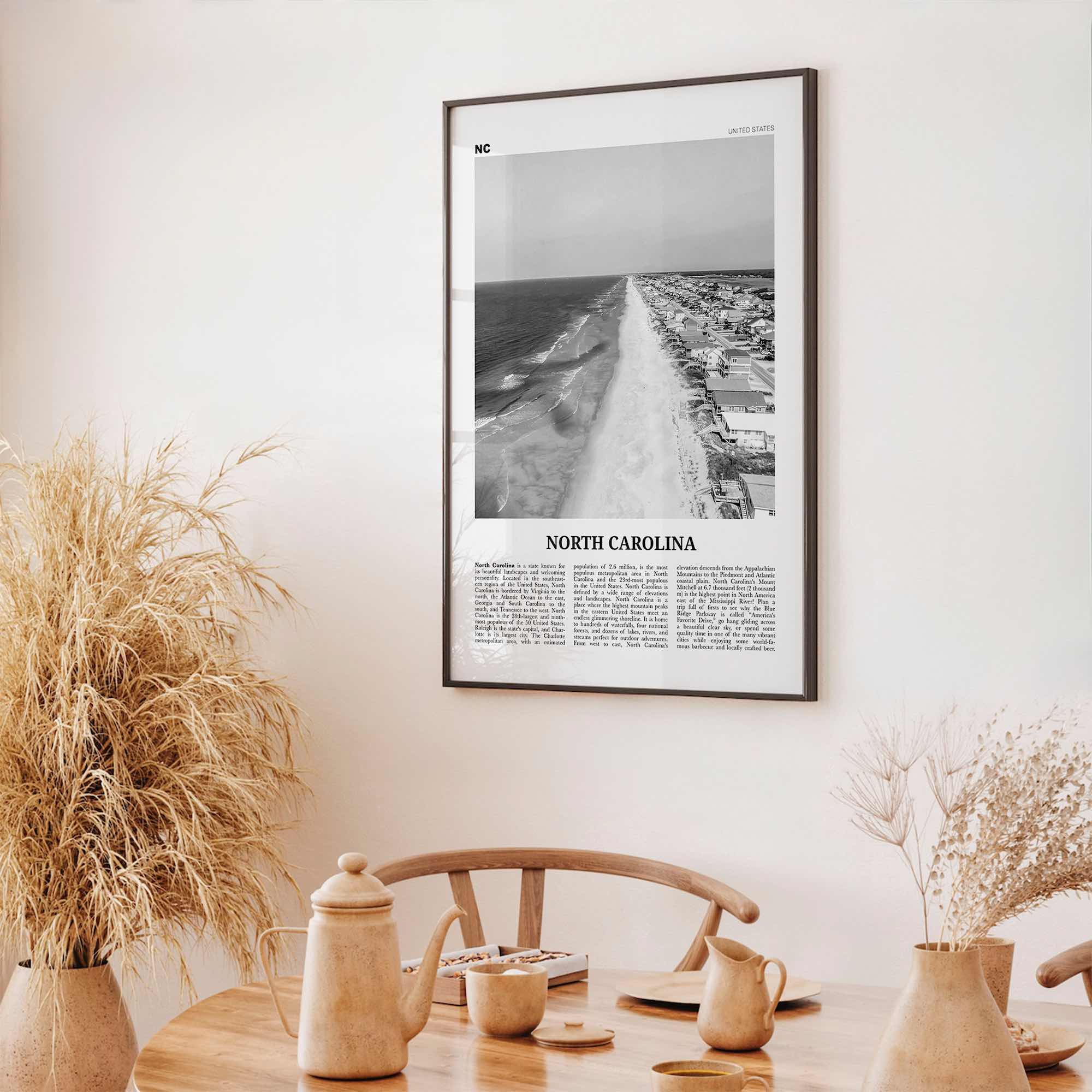 North Carolina Print Black and White No 4, North Carolina Wall Art, North Carolina Poster, North Carolina Photo, USA United States