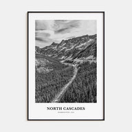 North Cascades National Park Portrait B&W Poster