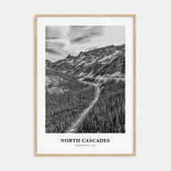 North Cascades National Park Portrait B&W Poster