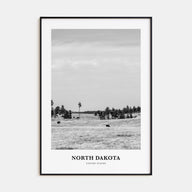 North Dakota Portrait B&W Poster