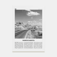 North Dakota Travel B&W No 1 Poster