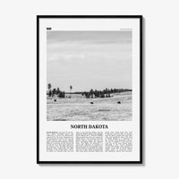 North Dakota Print Black and White No 2, North Dakota Wall Art, North Dakota Poster, North Dakota Photo, USA, United States