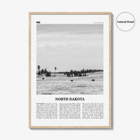 North Dakota Print Black and White No 2, North Dakota Wall Art, North Dakota Poster, North Dakota Photo, USA, United States