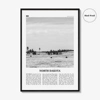 North Dakota Print Black and White No 2, North Dakota Wall Art, North Dakota Poster, North Dakota Photo, USA, United States