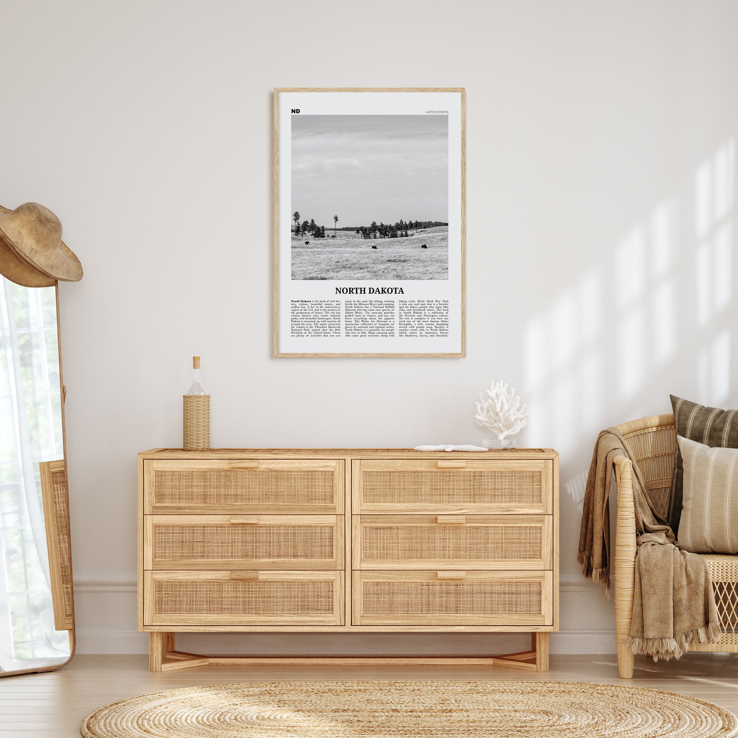 North Dakota Travel B&W No 2 Poster