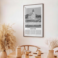 North Fork Print Black and White, North Fork Wall Art, North Fork Poster, North Fork Photo, North Fork Décor, North Fork Map, New York, USA