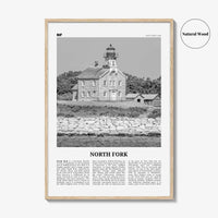 North Fork Print Black and White, North Fork Wall Art, North Fork Poster, North Fork Photo, North Fork Décor, North Fork Map, New York, USA