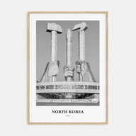 North Korea Portrait B&W Poster