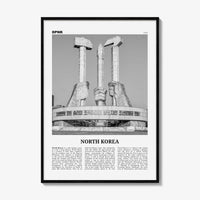 North Korea Print Black and White, North Korea Wall Art, North Korea Poster, North Korea Photo, North Korea Wall Decor, 조선민주주의인민공화국, Asia