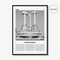 North Korea Print Black and White, North Korea Wall Art, North Korea Poster, North Korea Photo, North Korea Wall Decor, 조선민주주의인민공화국, Asia