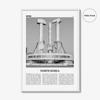 North Korea Print Black and White, North Korea Wall Art, North Korea Poster, North Korea Photo, North Korea Wall Decor, 조선민주주의인민공화국, Asia