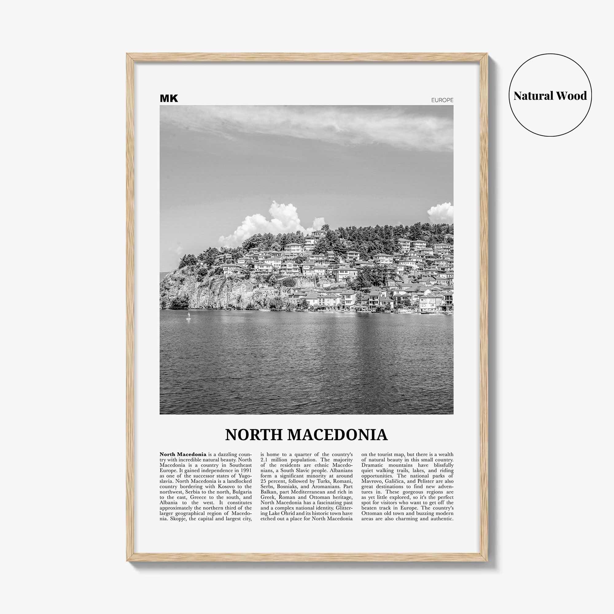 North Macedonia Print Black and White, North Macedonia Wall Art, North Macedonia Poster, Macedonia, Skopje, Yugoslavia, Balkan, Europe