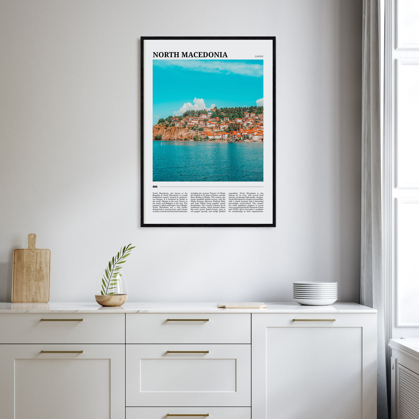North Macedonia Travel Color Poster