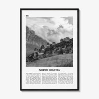 North Ossetia Print Black and White, North Ossetia Wall Art, North Ossetia Poster, North Ossetia Photo, North Ossetia Wall Décor