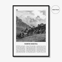 North Ossetia Print Black and White, North Ossetia Wall Art, North Ossetia Poster, North Ossetia Photo, North Ossetia Wall Décor