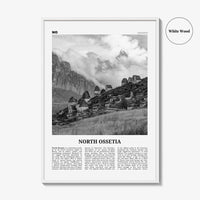 North Ossetia Print Black and White, North Ossetia Wall Art, North Ossetia Poster, North Ossetia Photo, North Ossetia Wall Décor