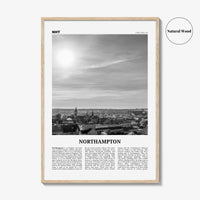 Northampton Print Black and White, Northampton Wall Art, Northampton Poster, Northampton Photo, Northampton Wall Décor, Northampton Map,