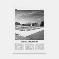 Northamptonshire Travel B&W Poster