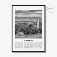 Northeast Print Black and White, Northeast Wall Art, Northeast Poster, Northeast Photo, Northeast Wall Décor, Northeast Map, United States