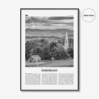 Northeast Print Black and White, Northeast Wall Art, Northeast Poster, Northeast Photo, Northeast Wall Décor, Northeast Map, United States