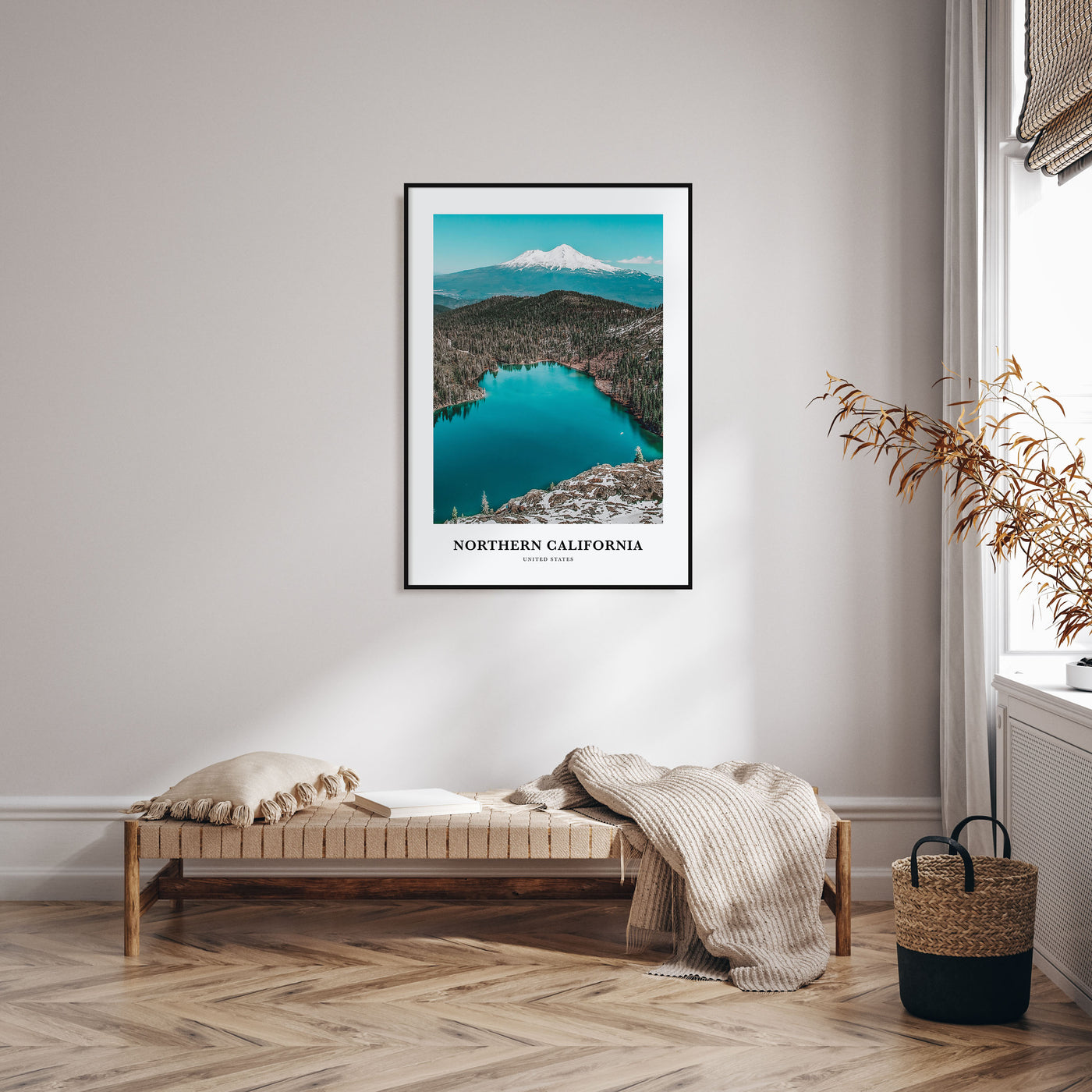 Northern California Portrait Color Poster
