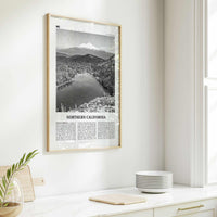 Northern California Print Black and White, Northern California Wall Art, Northern California Poster, Northern California Photo, USA