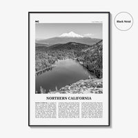 Northern California Print Black and White, Northern California Wall Art, Northern California Poster, Northern California Photo, USA