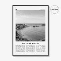 Northern Ireland Print Black and White, Northern Ireland Wall Art, Northern Ireland Poster, UK,  United Kingdom, Tuaisceart Éireann, Belfast