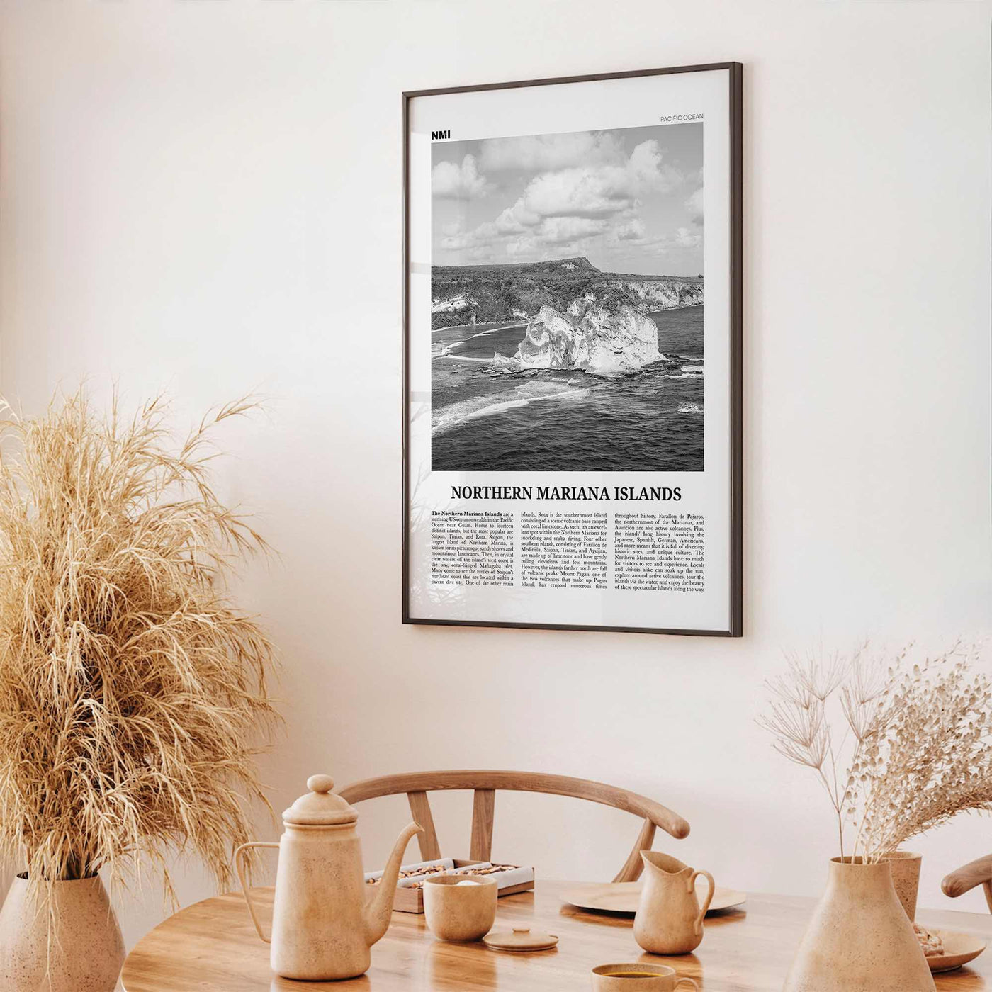 Northern Mariana Islands Print Black and White, Northern Mariana Islands Wall Art, Northern Mariana Islands Poster, Mariana Islands Photo