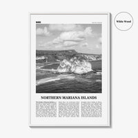 Northern Mariana Islands Print Black and White, Northern Mariana Islands Wall Art, Northern Mariana Islands Poster, Mariana Islands Photo