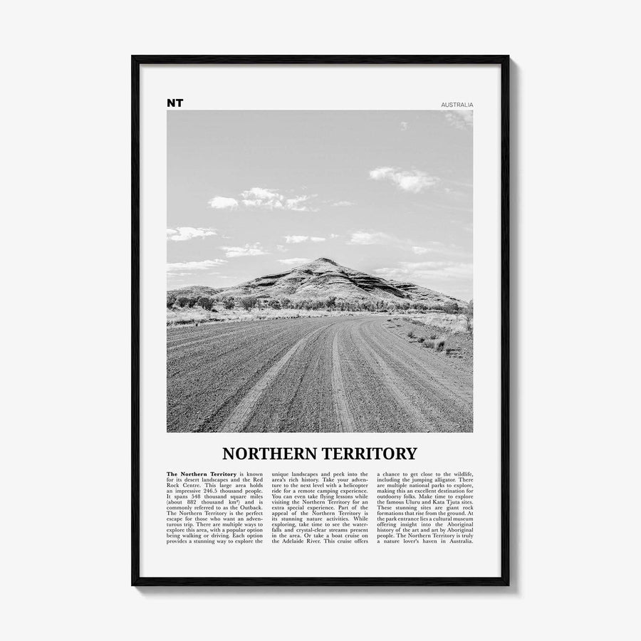 Northern Territory Print Black and White, Northern Territory  Wall Art, Northern Territory Poster,  Northern Territory Photo, Australia