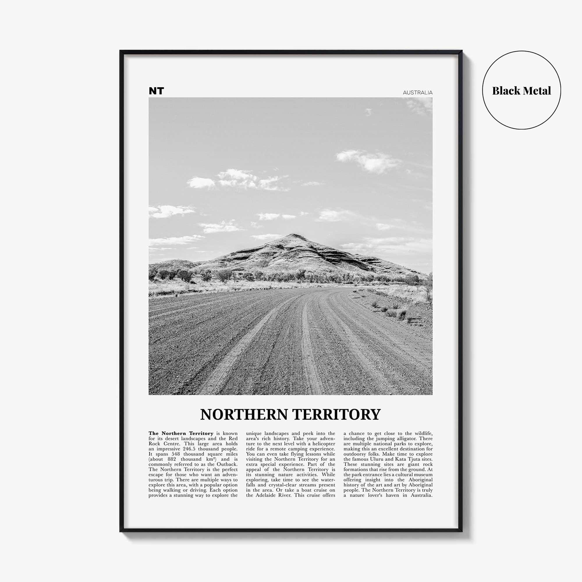 Northern Territory Print Black and White, Northern Territory  Wall Art, Northern Territory Poster,  Northern Territory Photo, Australia