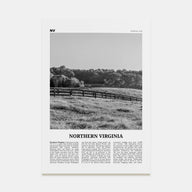 Northern Virginia Travel B&W Poster