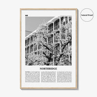 Northridge Print Black and White, Northridge Wall Art, Northridge Poster, Northridge Photo, Northridge Décor, Los Angeles, California, USA