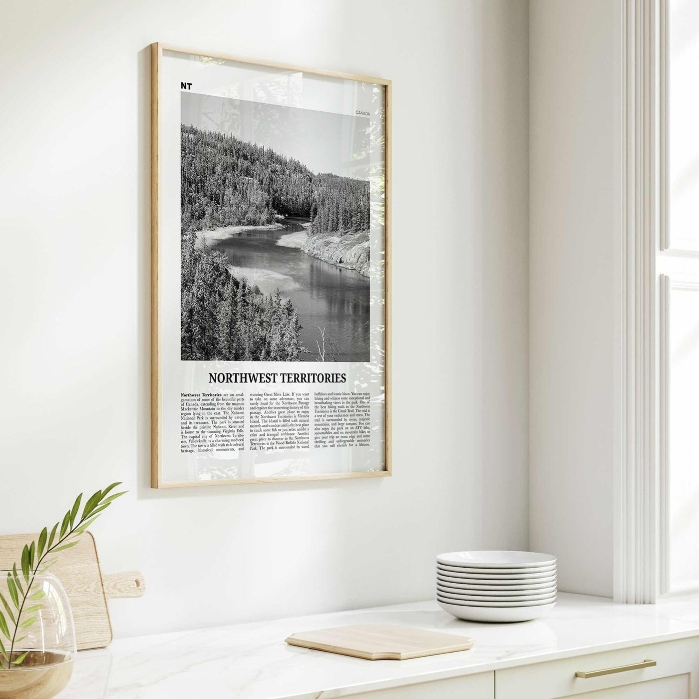 Northwest Territories Print Black and White, Northwest Territories Wall Art, Northwest Territories Photo, Canada, Yellowknife