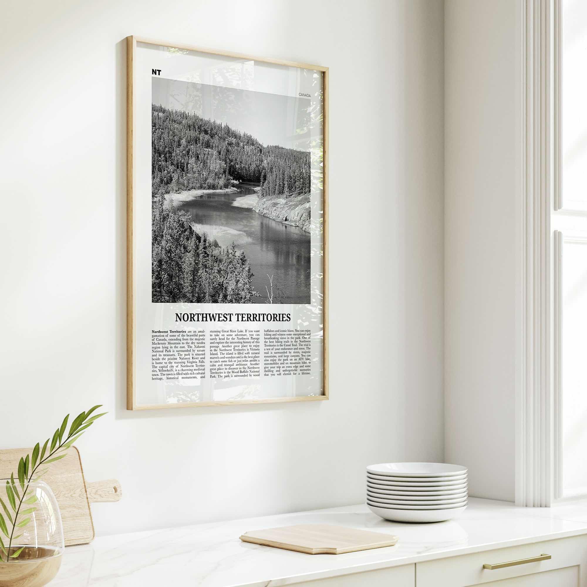 Northwest Territories Print Black and White, Northwest Territories Wall Art, Northwest Territories Photo, Canada, Yellowknife