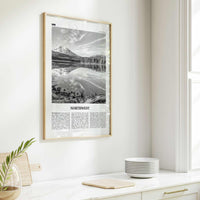 Northwest Print Black and White, Northwest Wall Art, Northwest Poster, Northwest Photo, Northwest Wall Décor, Northwest Map, United States