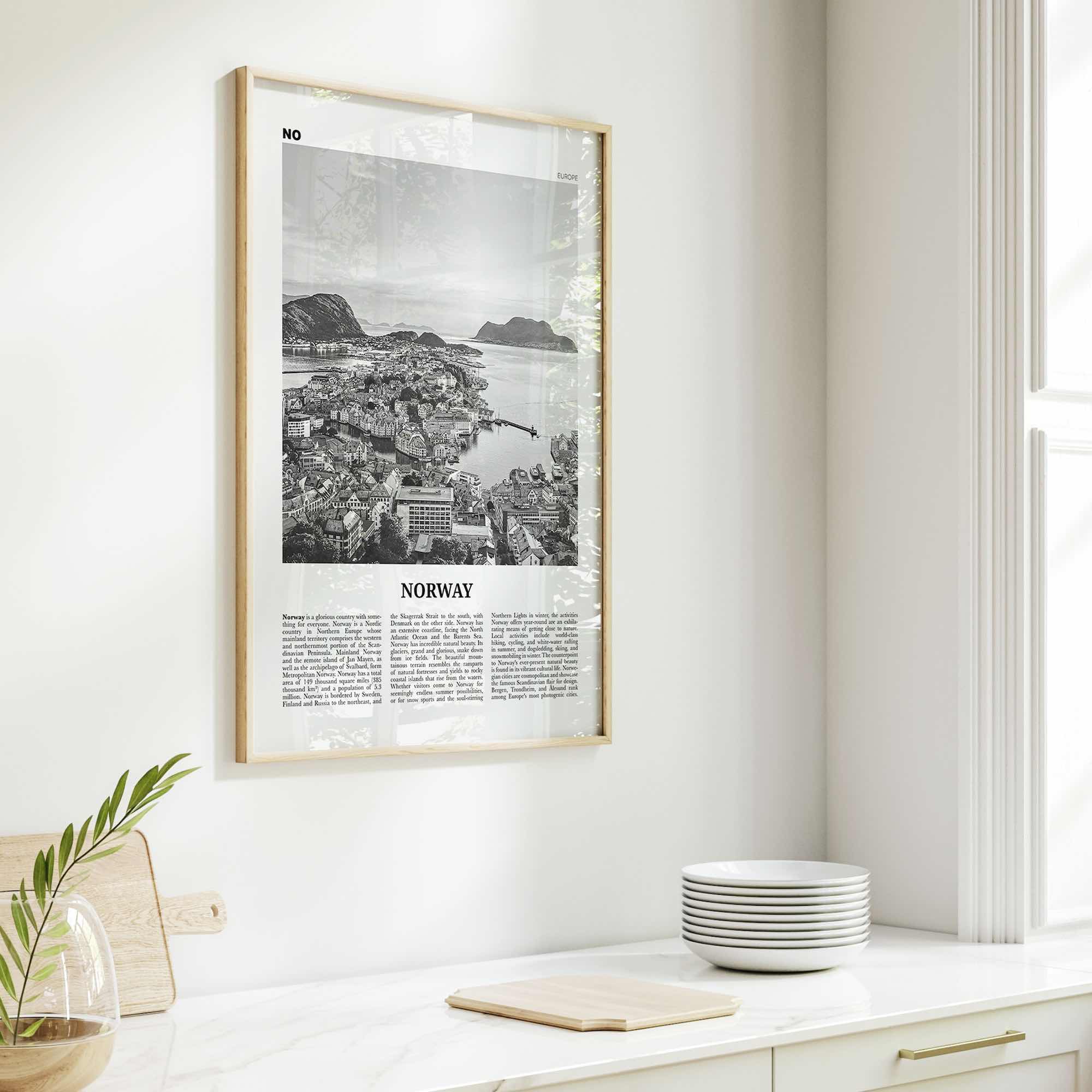 Norway Print Black and White, Norway Wall Art, Norway Poster, Norway Photo, Norway Wall Decor, Norge, Noreg, Norgga, Norwegian, Oslo, Europe